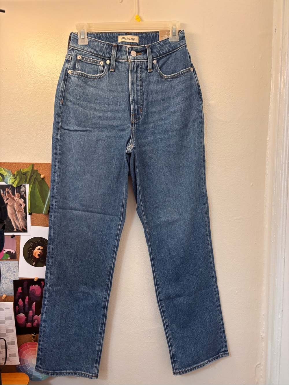 Madewell The Curvy Perfect Vintage Straight Jean. Medium Blue Wash